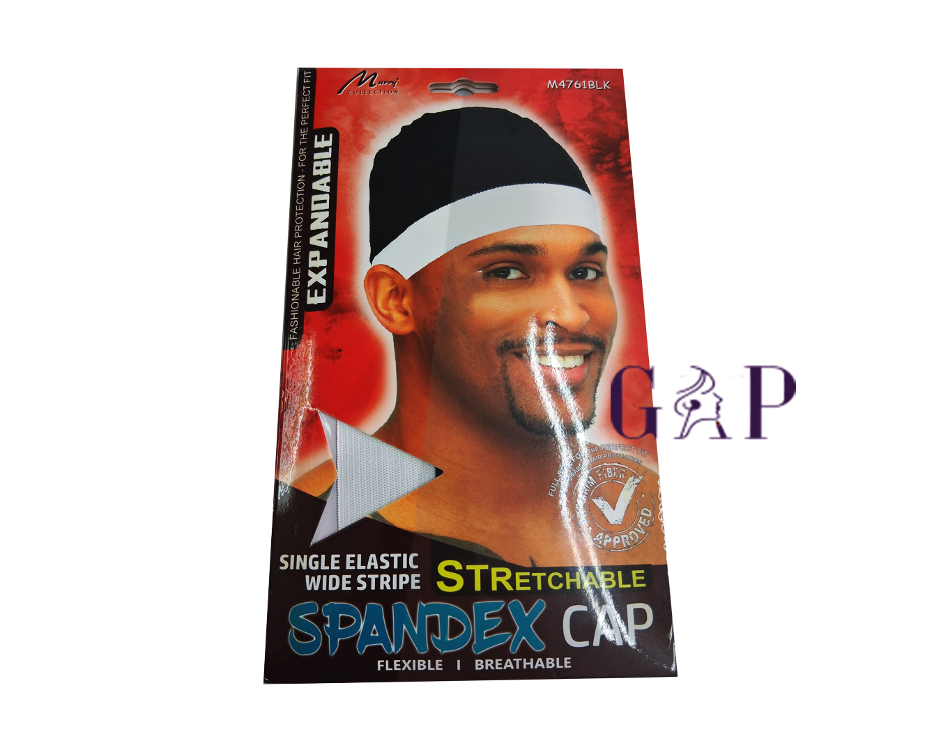 Spandex Cap w/White Band