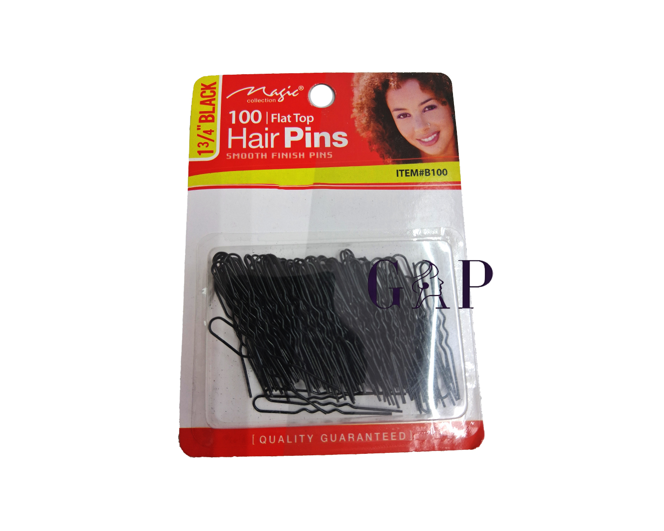 Hair Pin 2" Black Bulk - Top Flat 100/PK