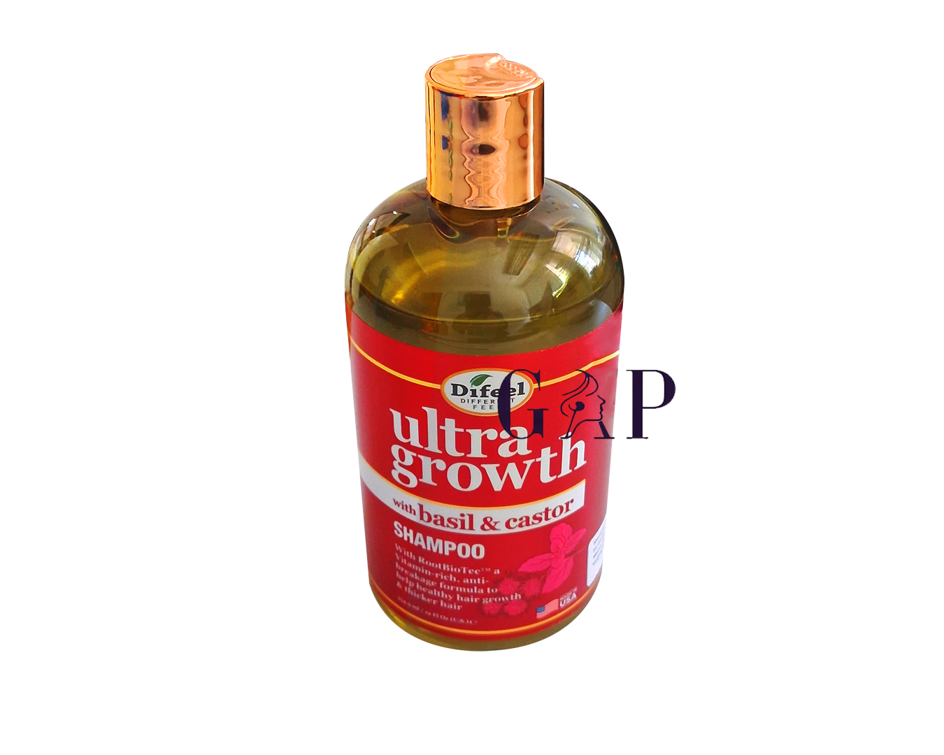 Difeel Ultra Growth with Basil & Castor Shampoo 12oz