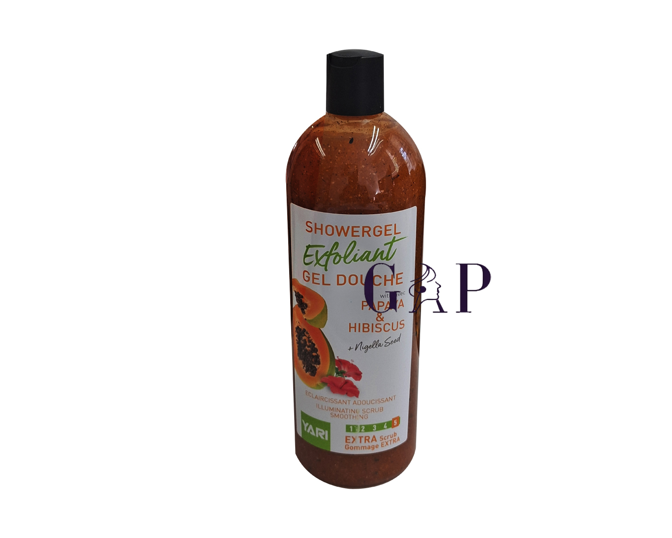 Yari Exfoliating Gel Douche Papaya & Hibiscus 1000ml