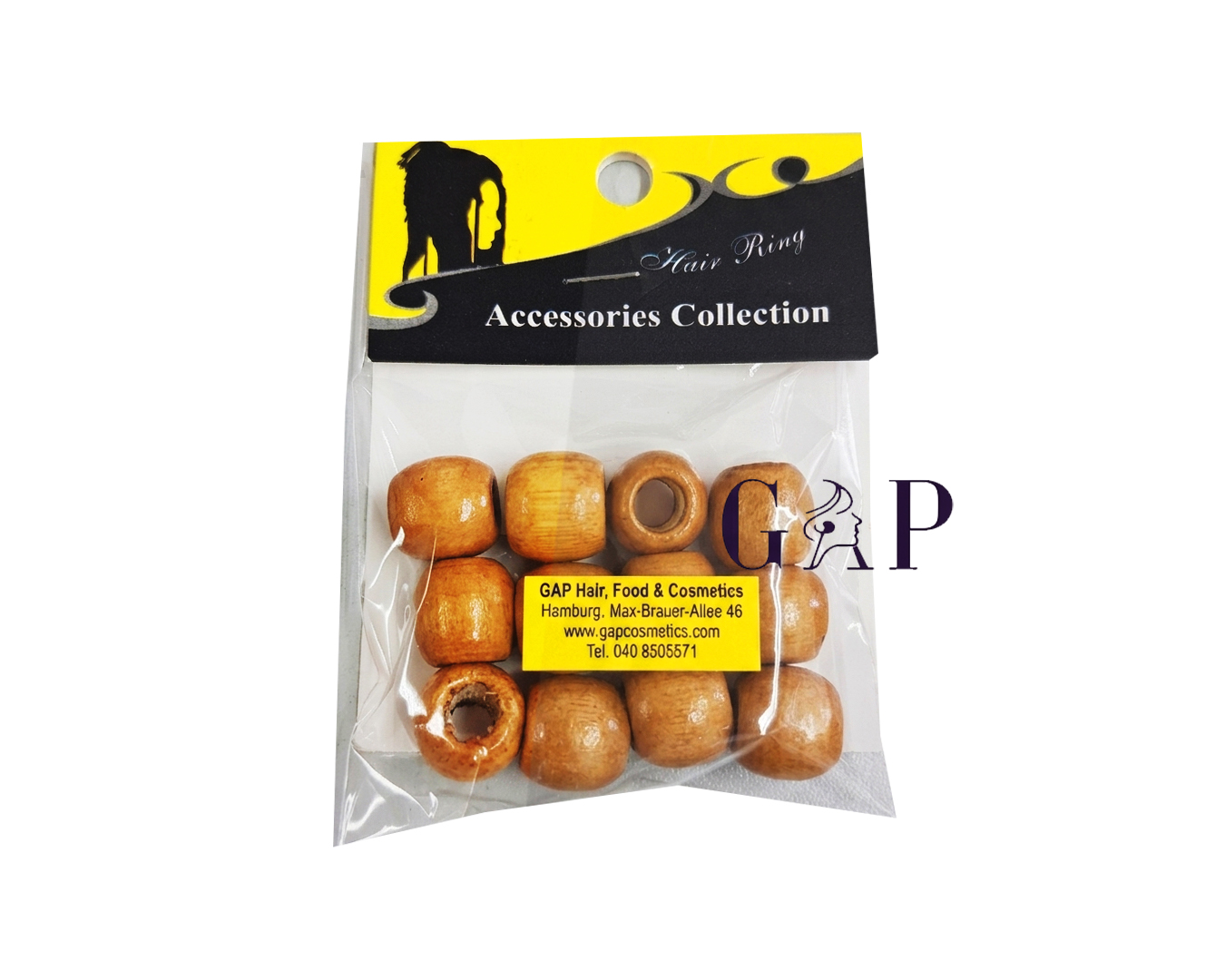 Wooden Bead 24pk On Card