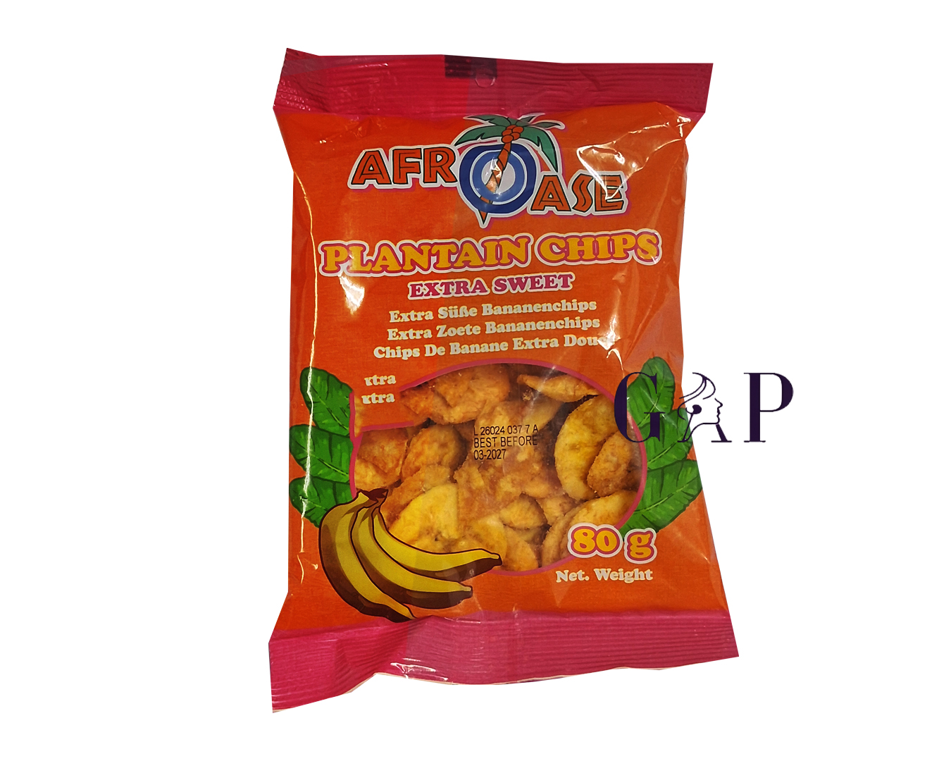 AFRO ASE Plantain Chips Extra Sweet 80g