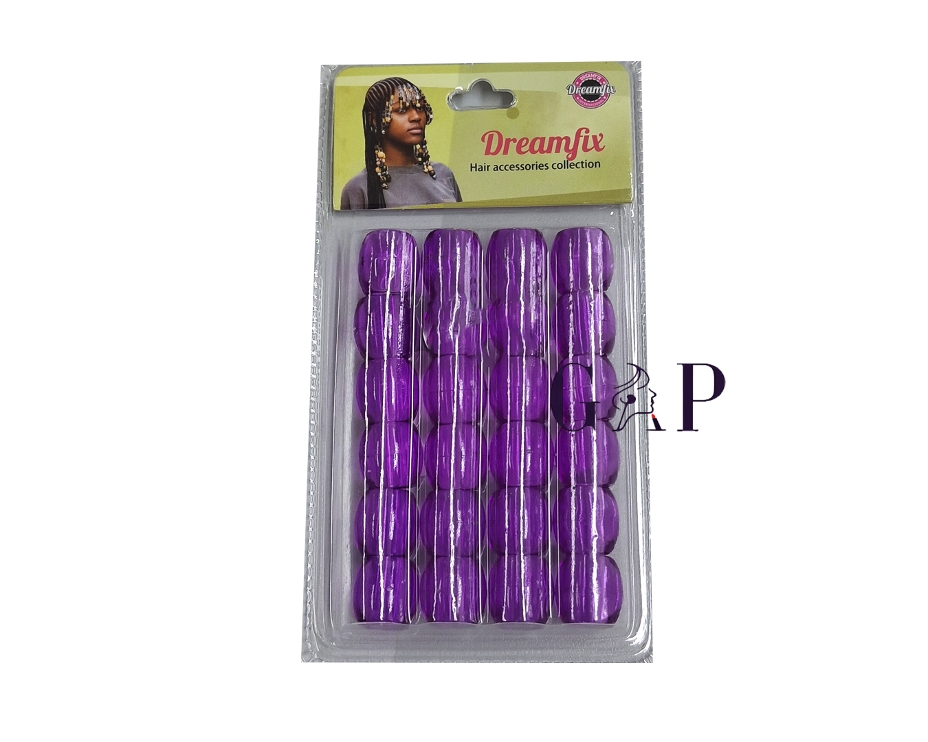 Dreamfix Jumbo Hair Beads Transparent Dark Purple