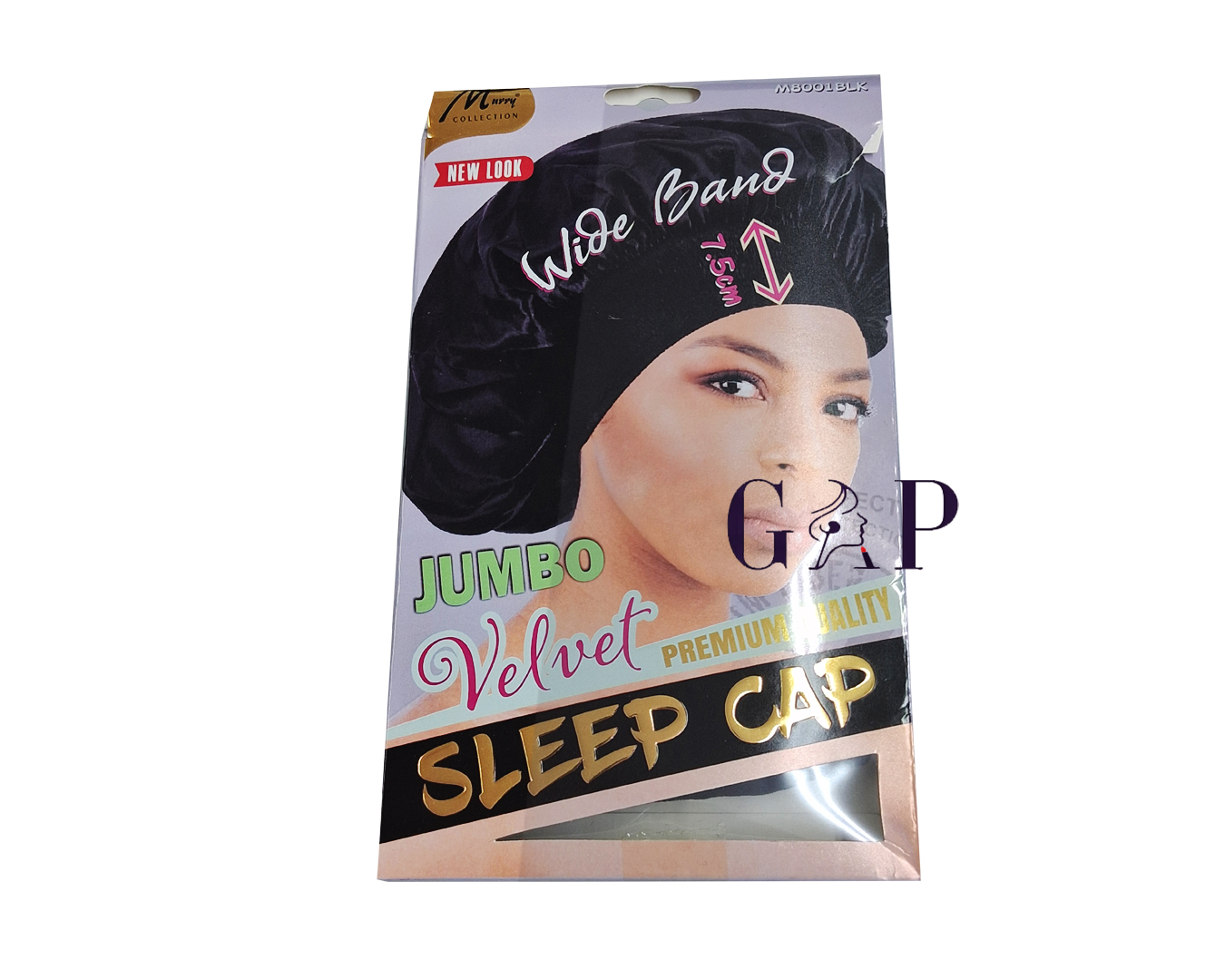 Velvet Jumbo Sleep Cap Black