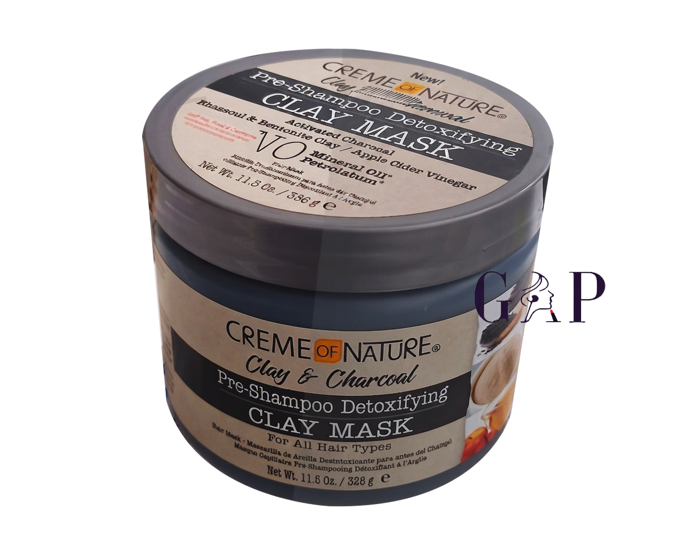 Creme Of Nature Clay & Charcoal Pre-Shampoo Detox Mask 12oz
