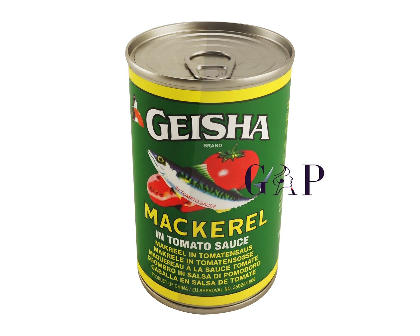 Geisha Mackerel In Tomato Sauce 155g Green - cann