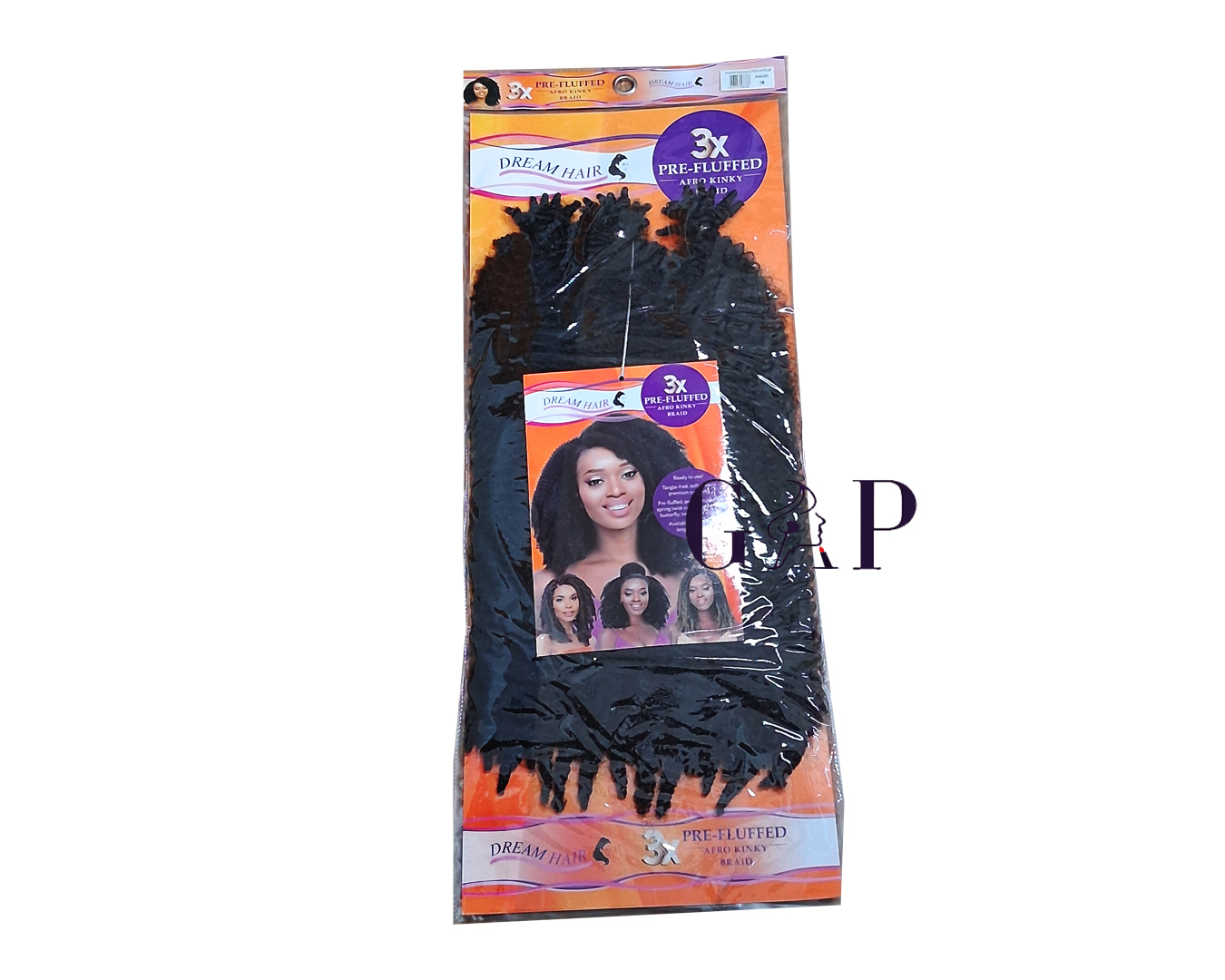 Dream Hair 3x Pre-Fluffed Afor Kinky Braid 16" Col.1B