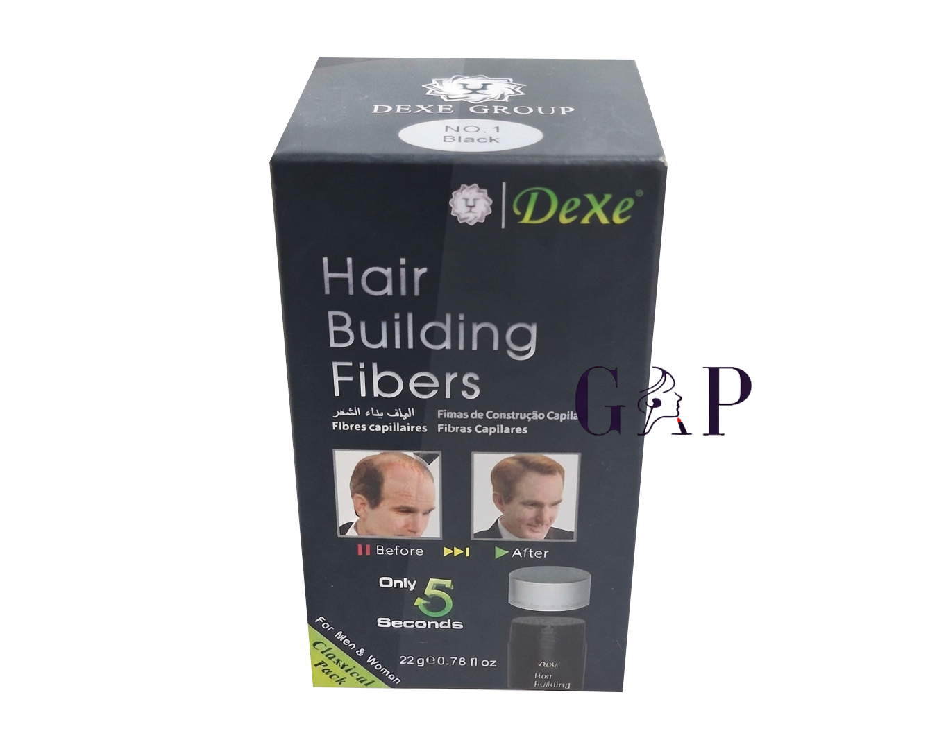 Dexe Hair Building Fiber Black 22g - Mencollection
