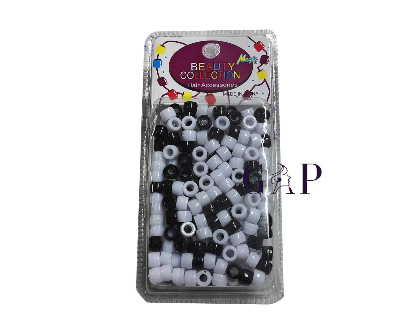 Round Beads 200 Black/White