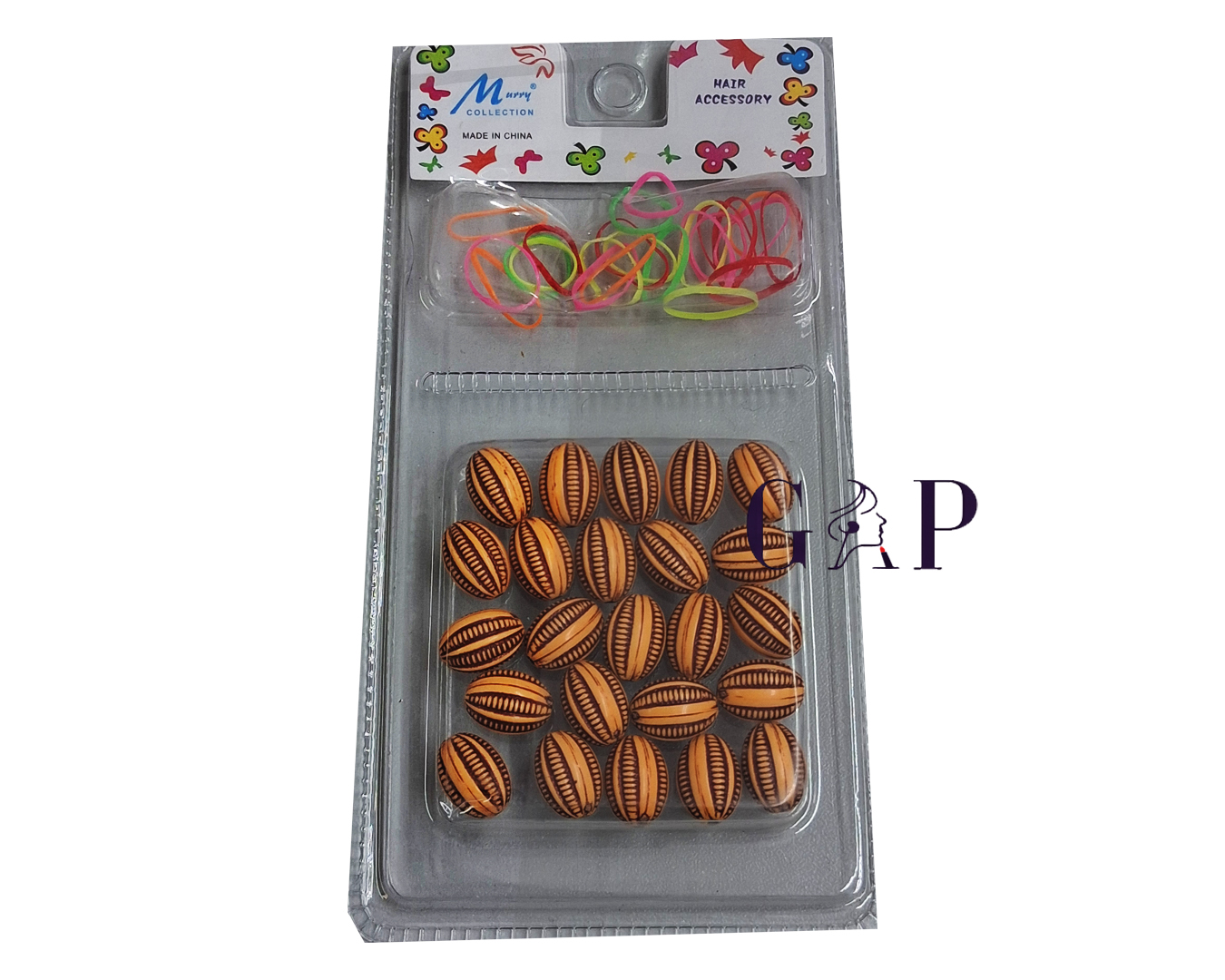 Wooden Hair Beads Small Brown