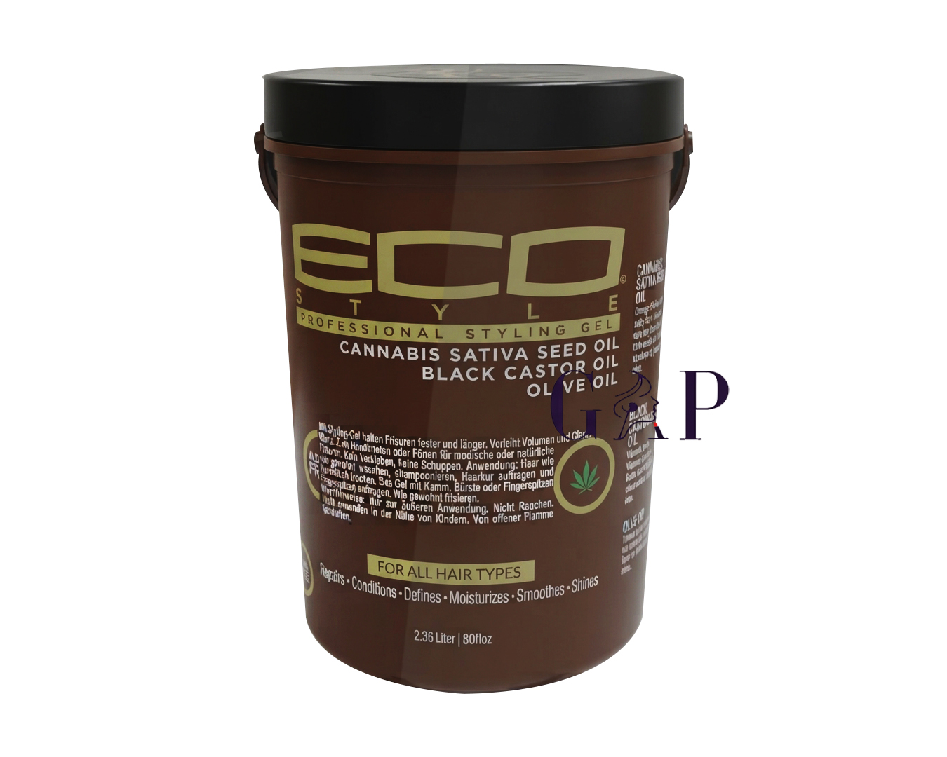 Eco Styling Gel Cannabis Black Castor Oil Olive Oil 2,36L - Bigeco