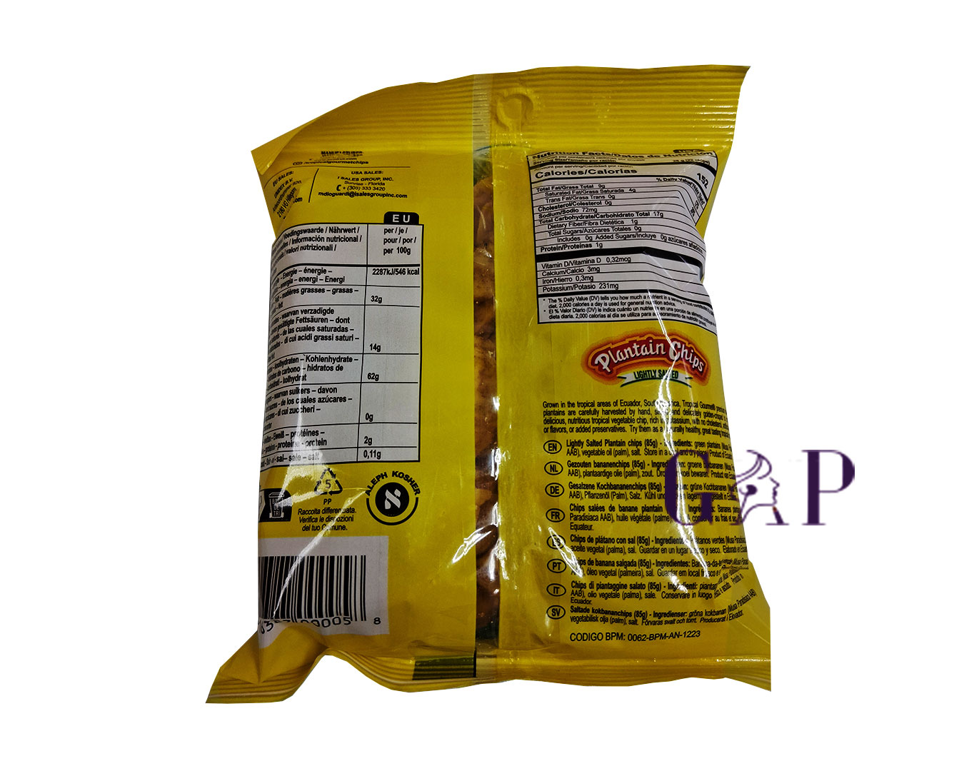 Plantain Chips Lightly Salted (gesalzen) 85g — 2