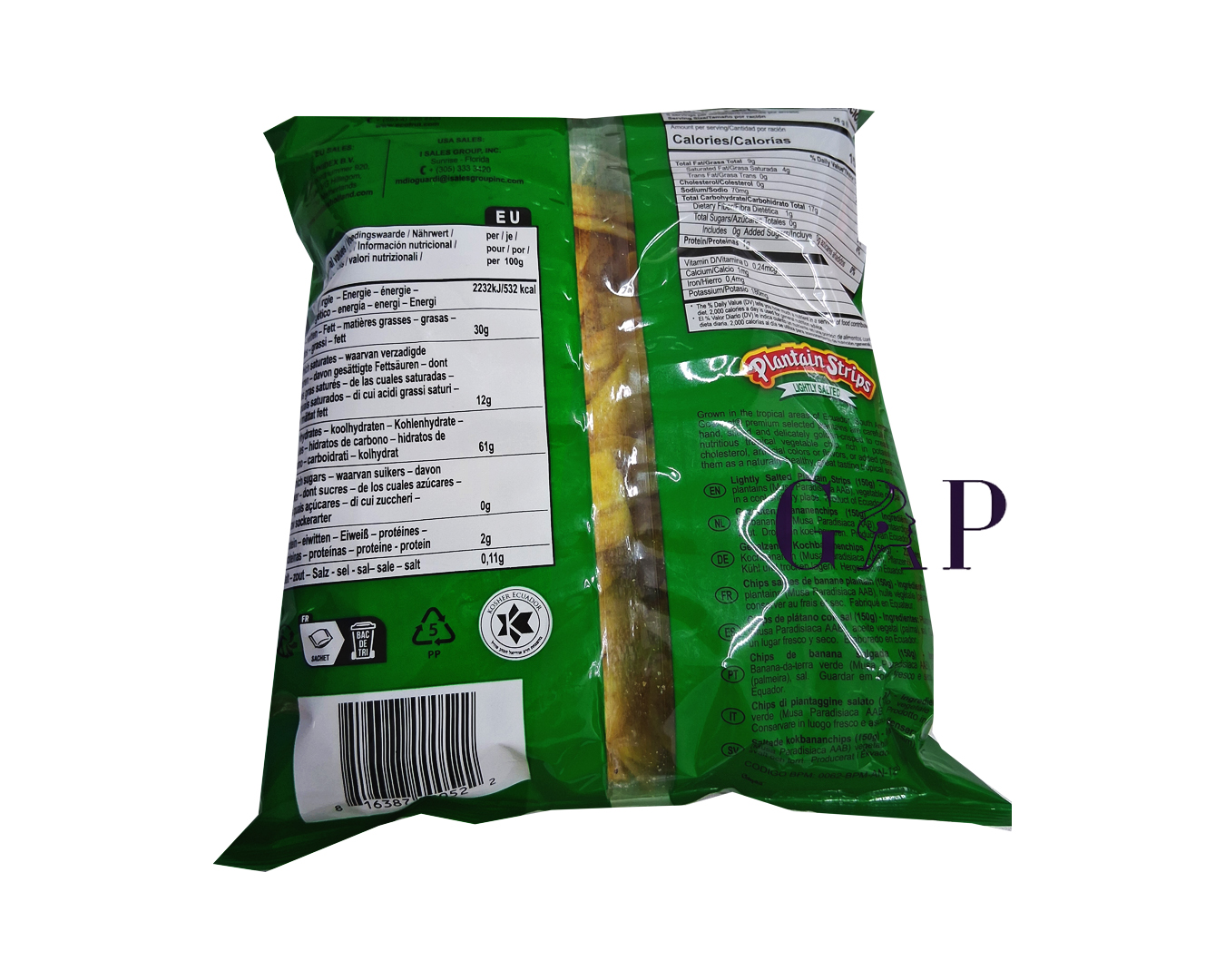 Tropical Plantain Chips Salted 150g — 2