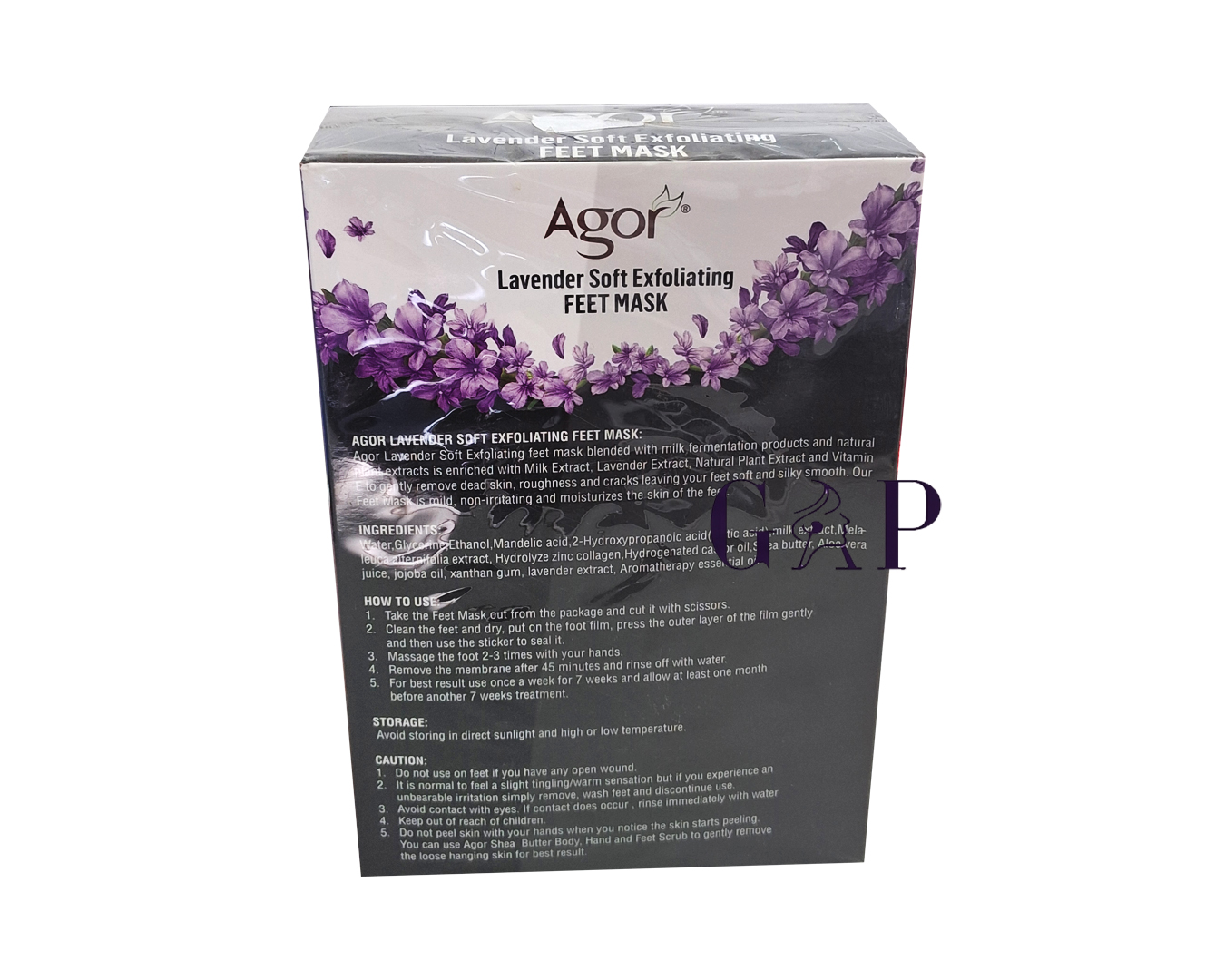 Agor Lavender Soft Exfoliating Feet Mask 2507 Set — 2