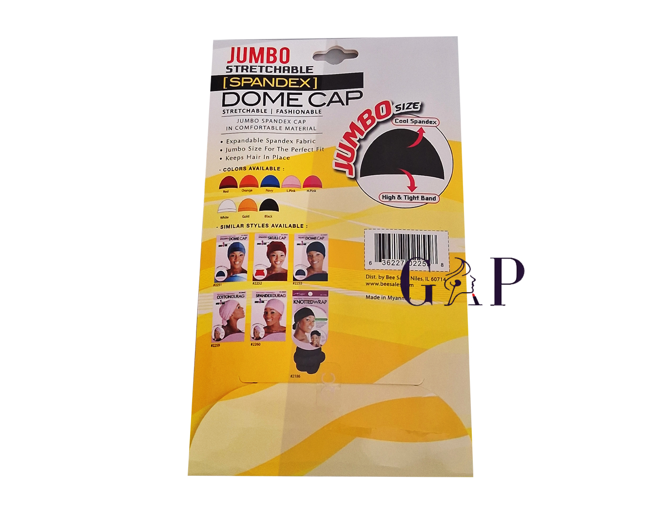 Ladies Jumbo Dome Cap Black — 2