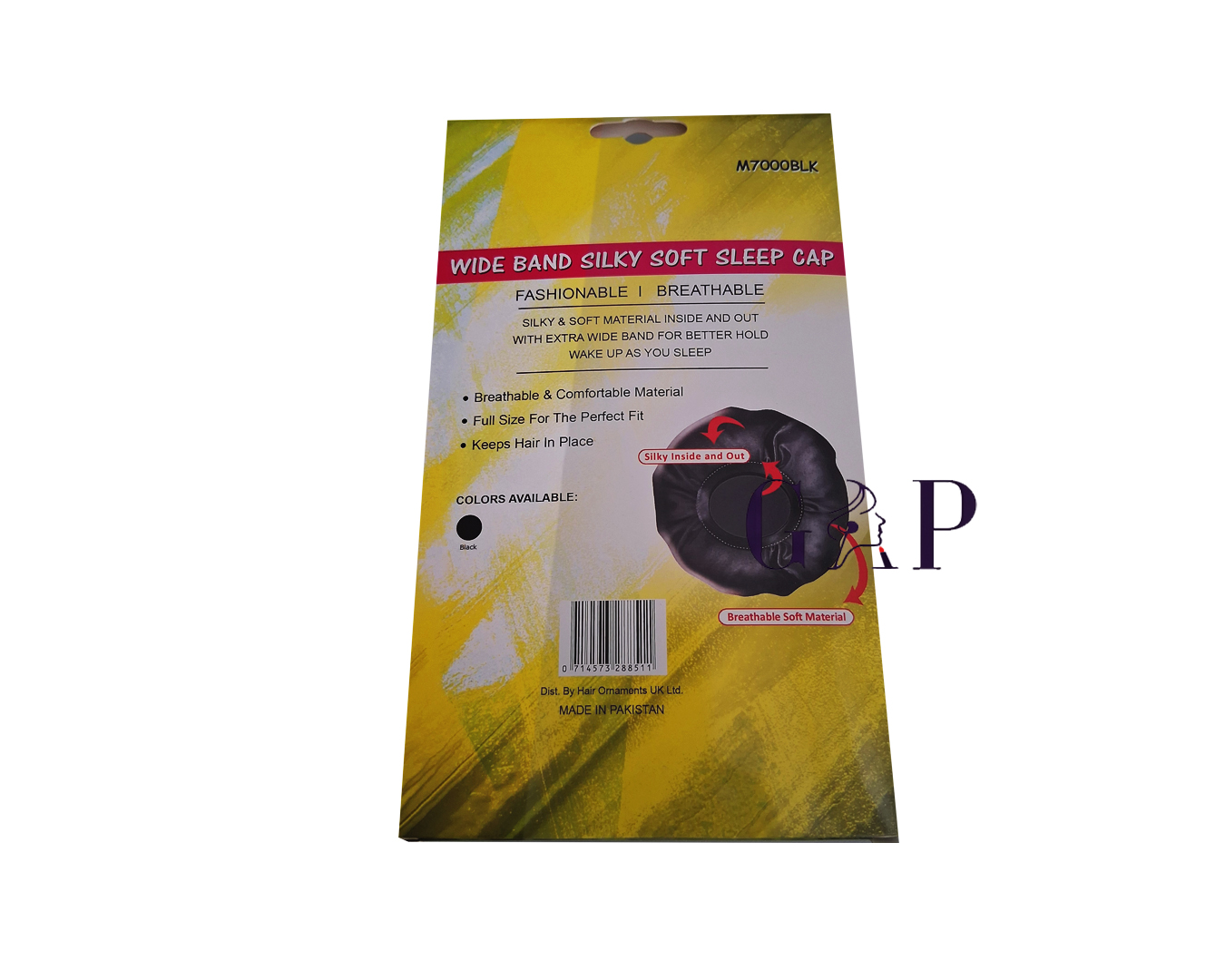 Ladies Silky Cap Black — 2