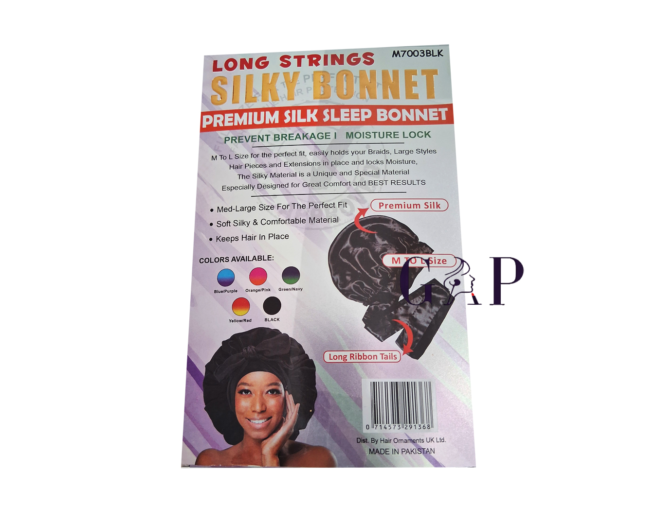 Murry Silky Sleep Bonnet Cap midium size — 2