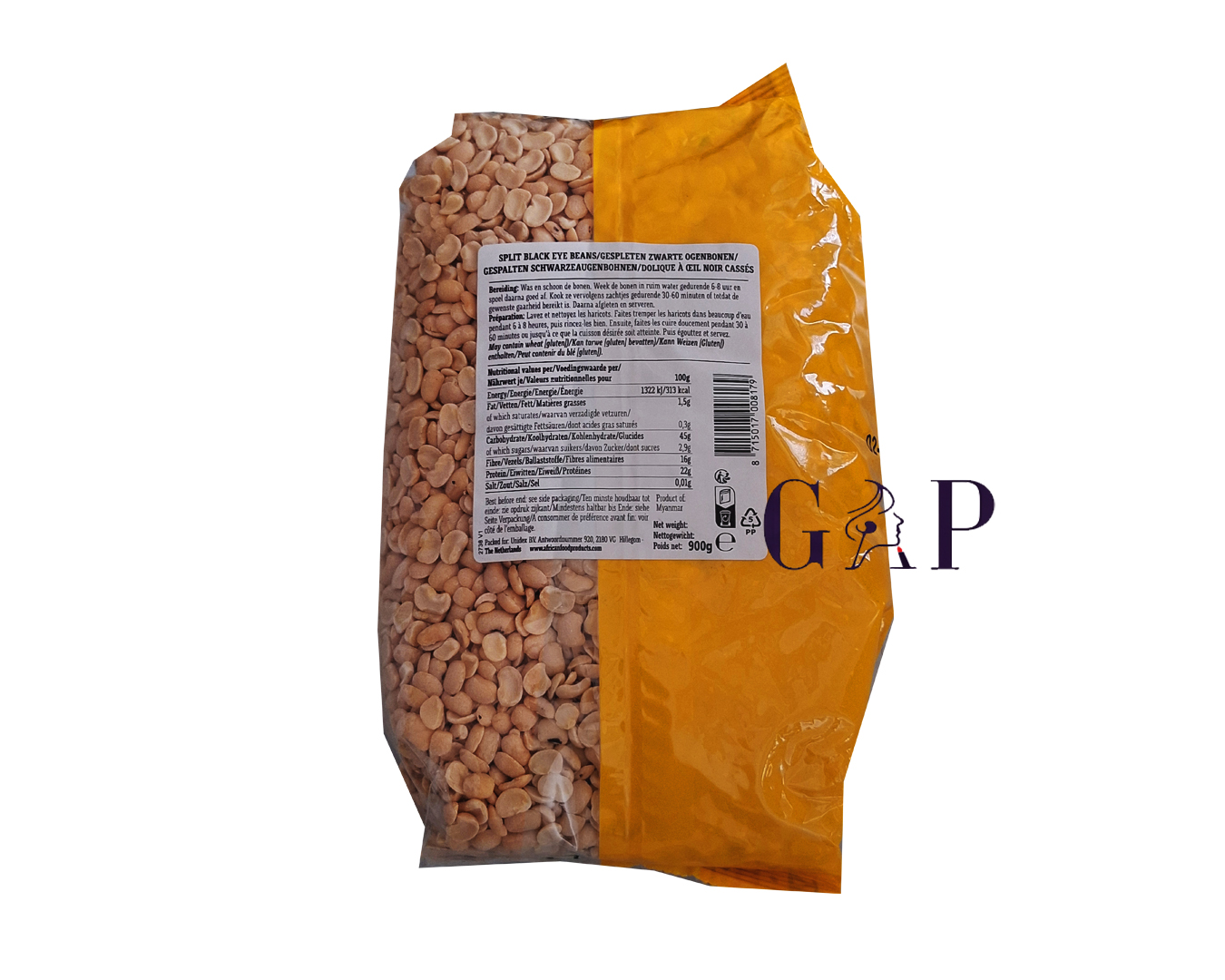 AFP Black Eye Beans Split 900g — 2