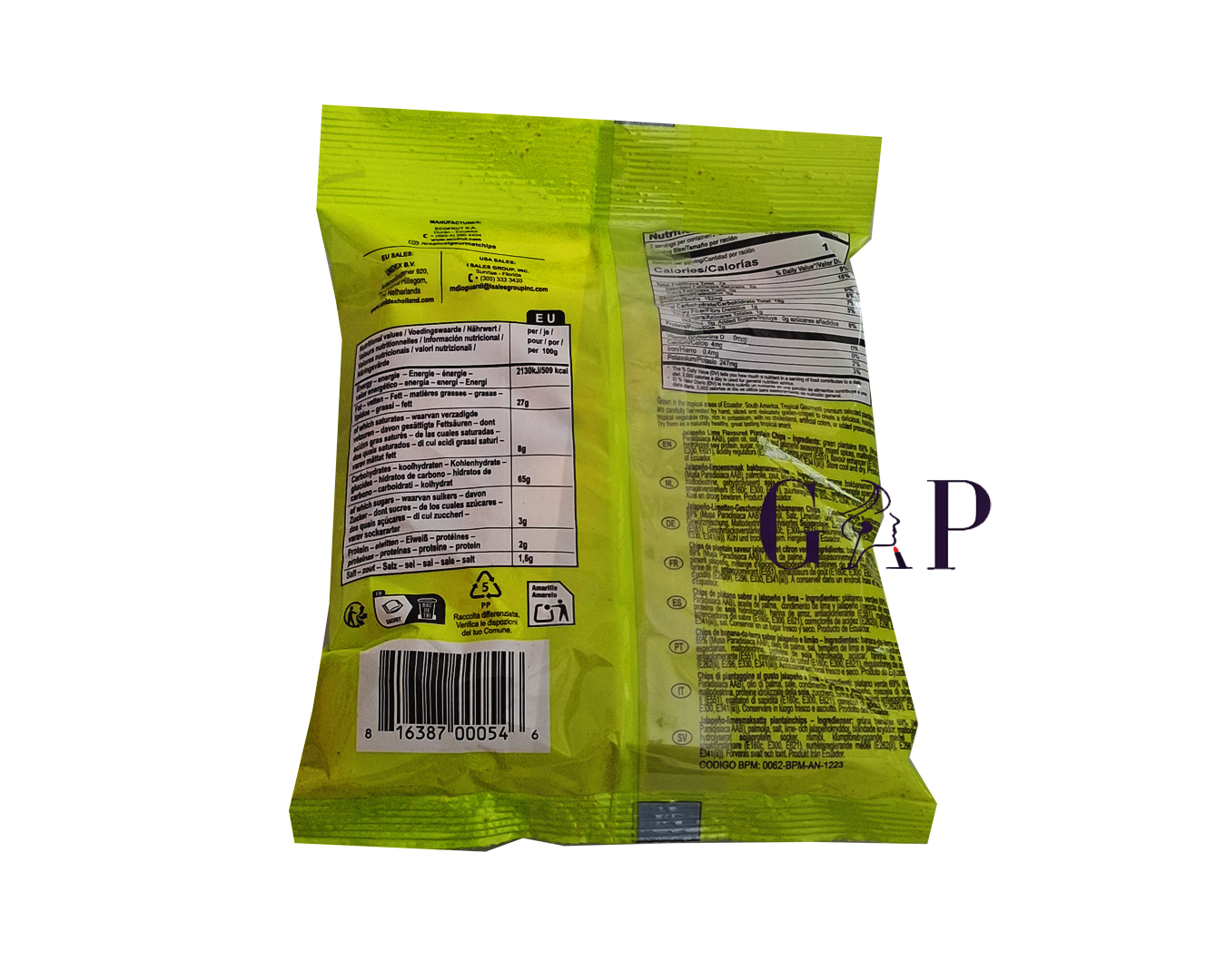 Tropical Goumet Jalapeno Limerr Chips 70g — 2