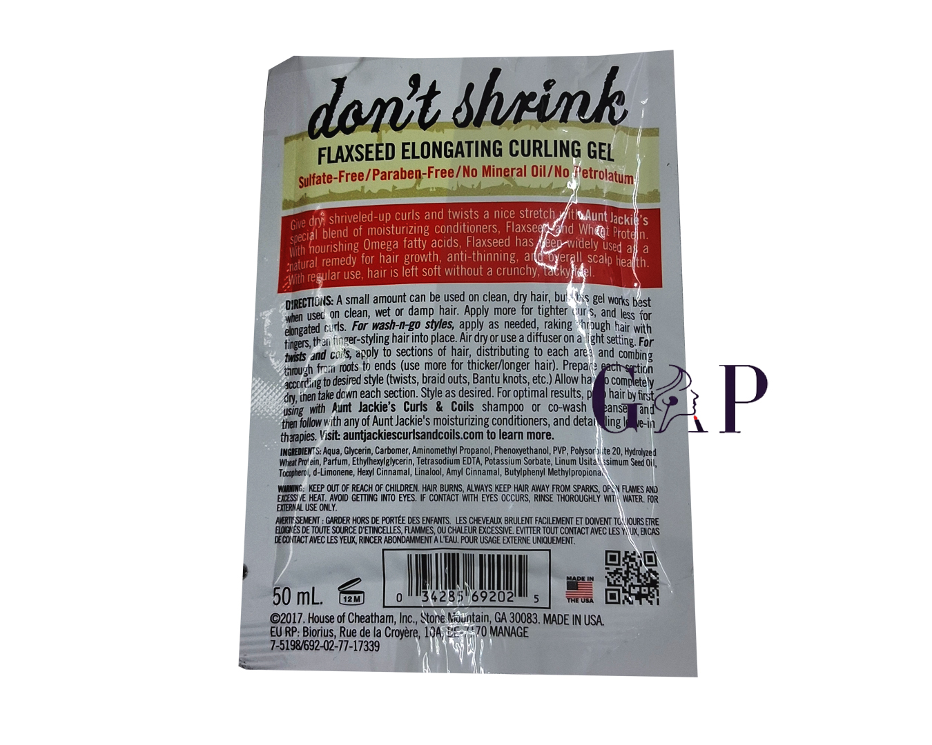 Aunt Jackie´s dont shrink flaxseed curling gel — 2