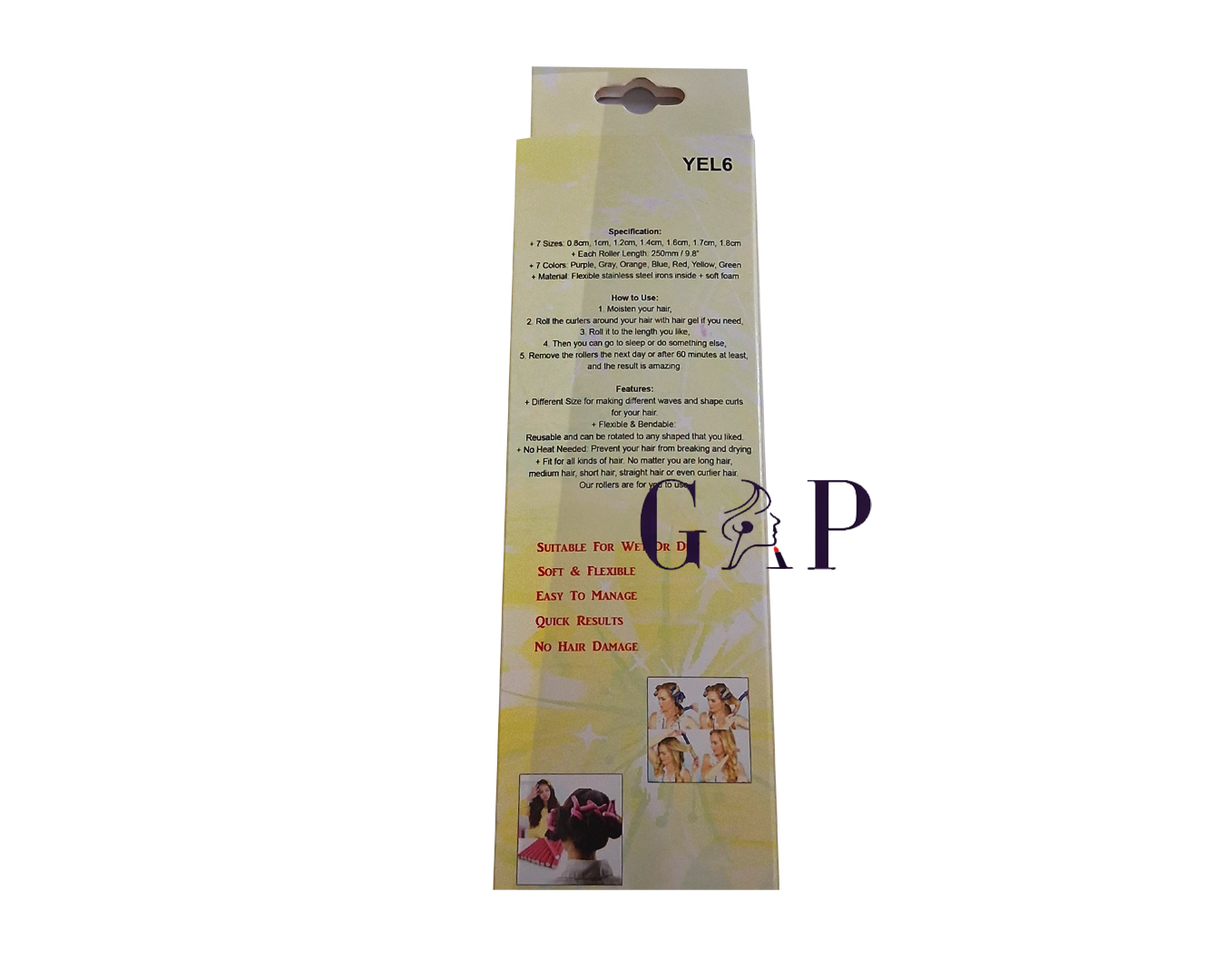 MurryTwist Roller 6pcs Yellow - shine — 2