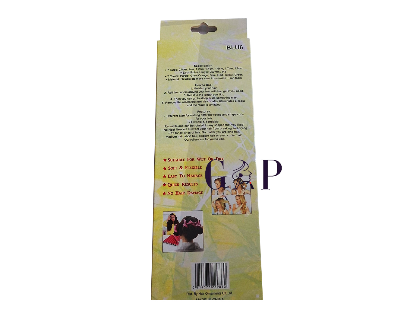 Twist Rod 6 pc Blue - shine — 2