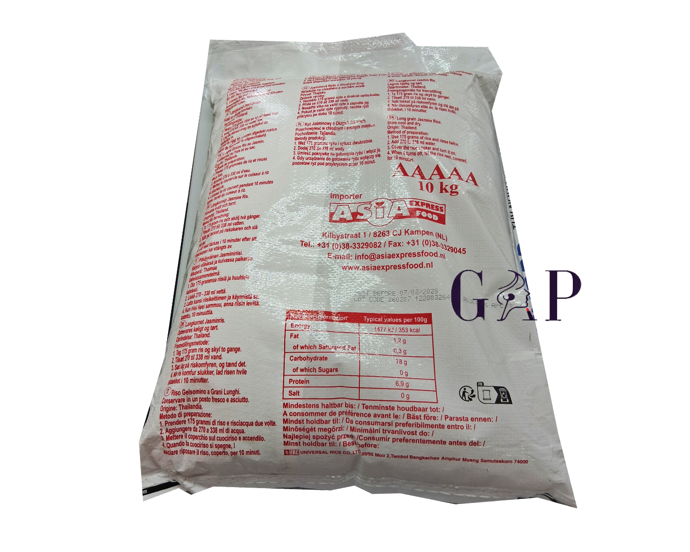 Jasmine Broken Rice (ROYAL-THAI, Duftreis) 10kg — 2
