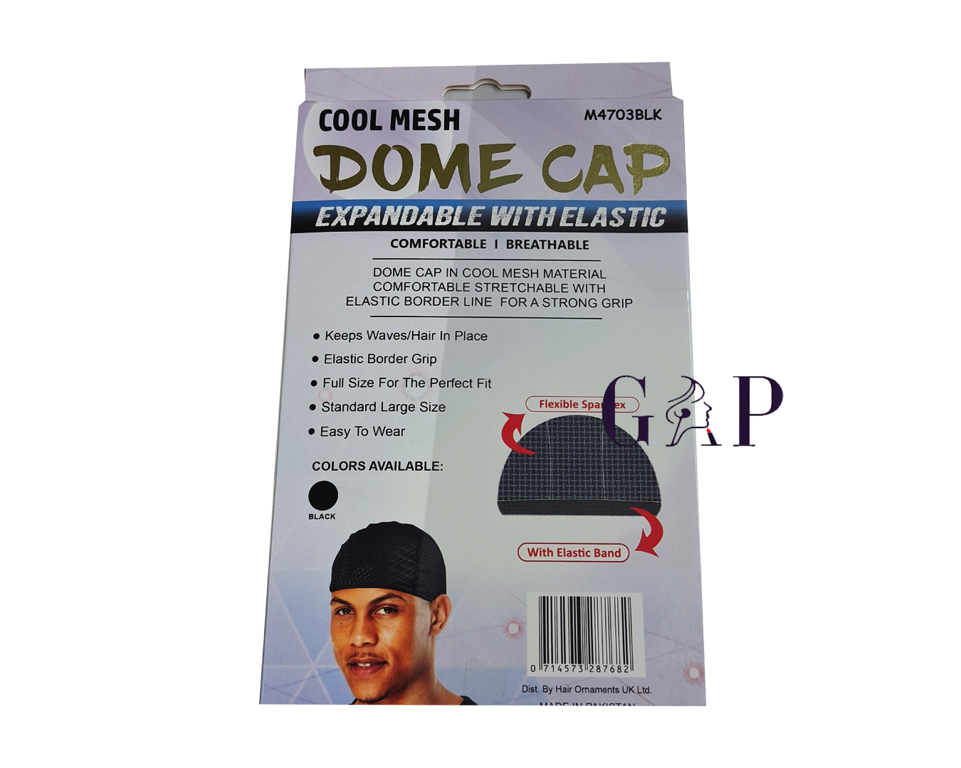 Dome Cap with Whole Black - cap — 2
