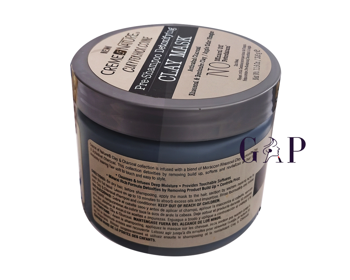 Creme Of Nature Clay & Charcoal Pre-Shampoo Detox Mask 12oz — 2