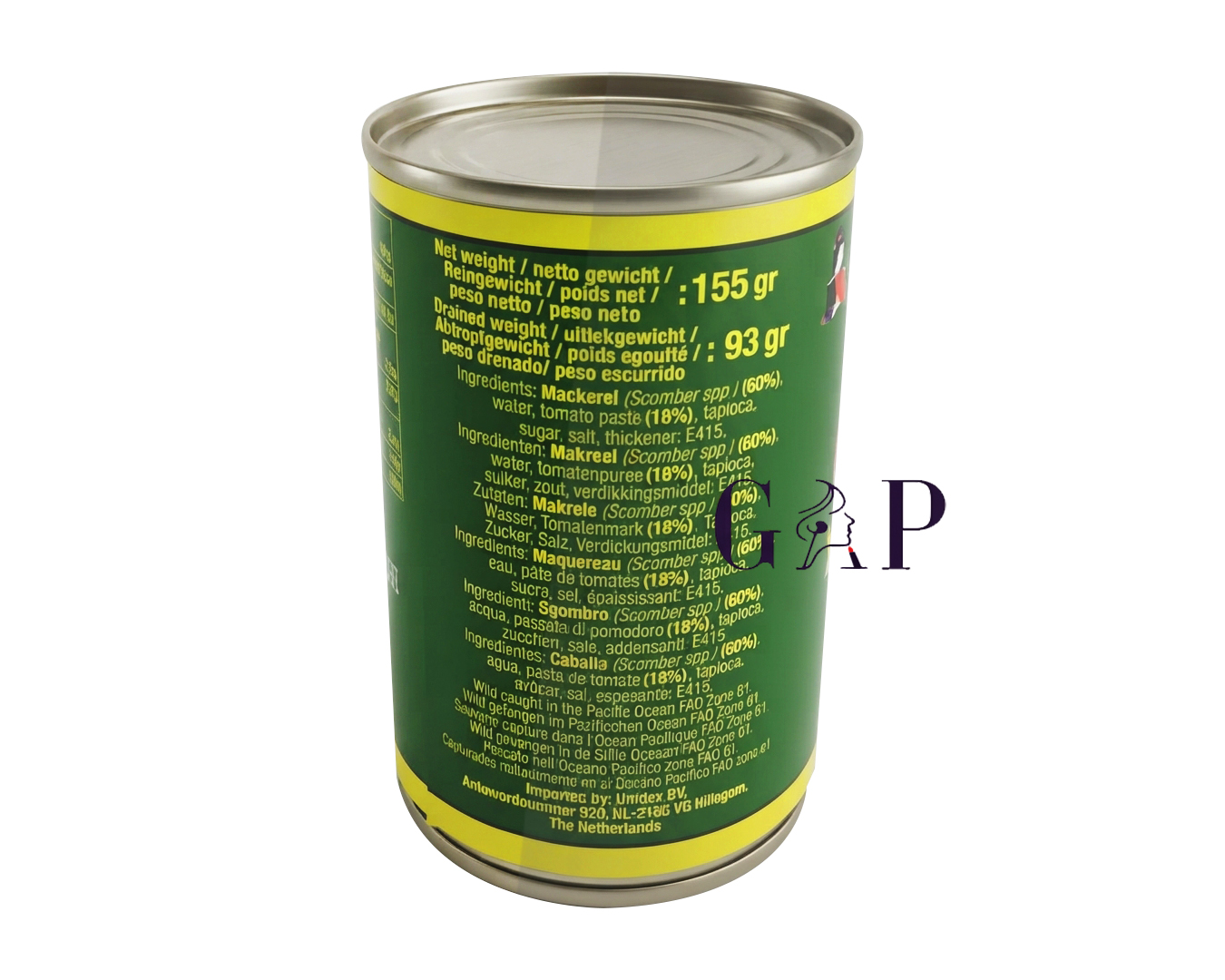 Geisha Mackerel In Tomato Sauce 155g Green - cann — 2