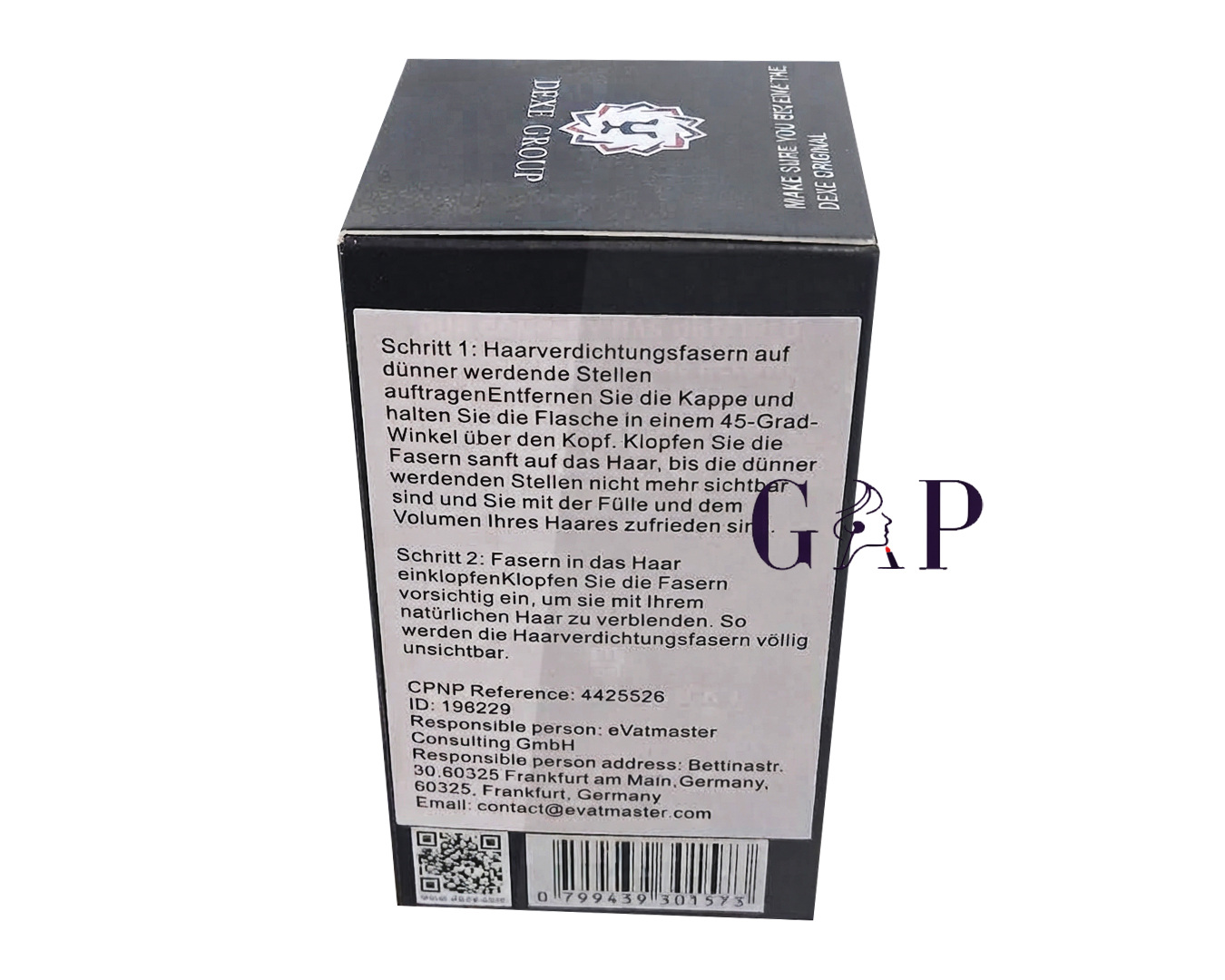 Dexe Hair Building Fiber Black 22g - Mencollection — 2