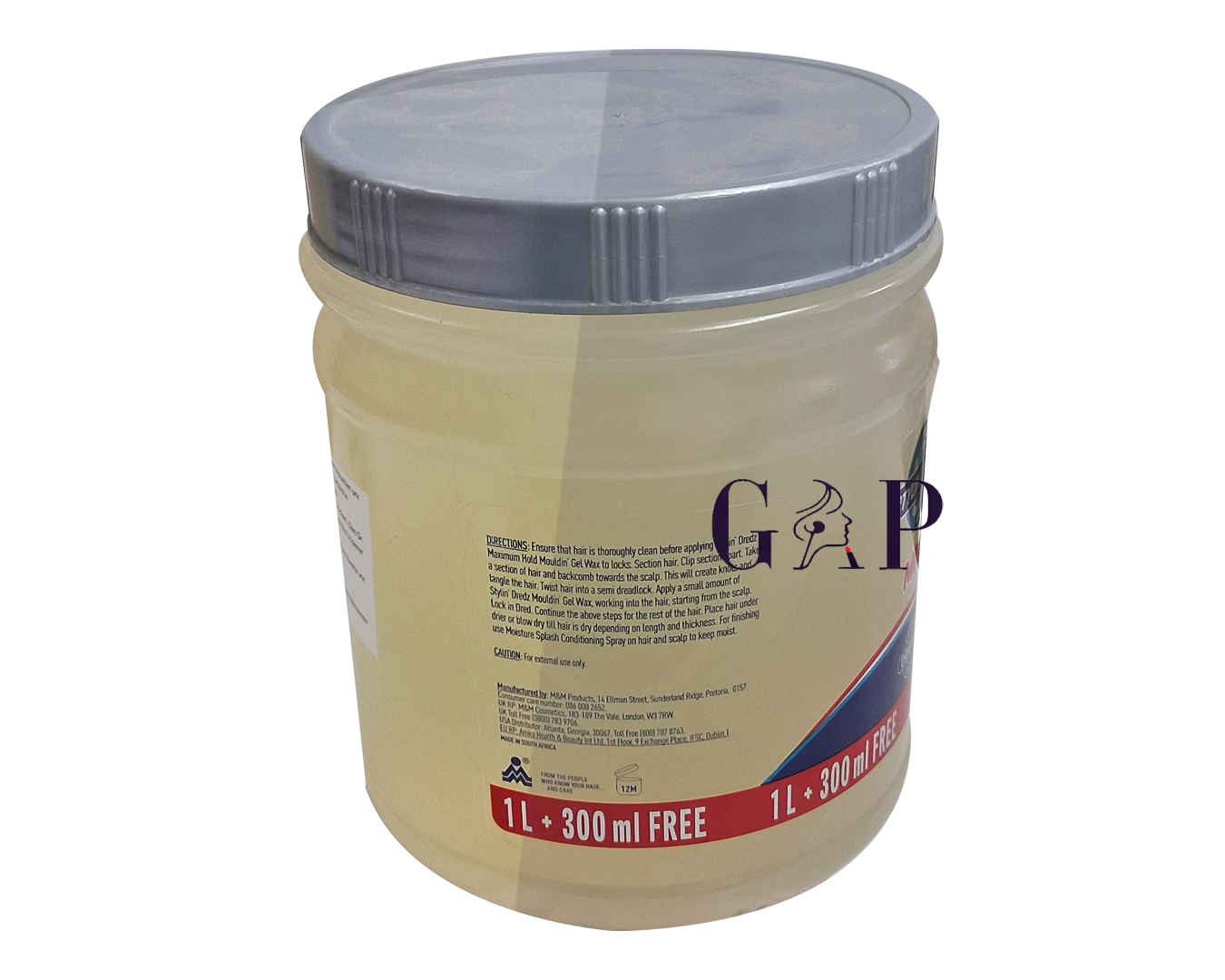 Styling Dredz Mouldin Gel Wax 1300ml - Bigeco — 2